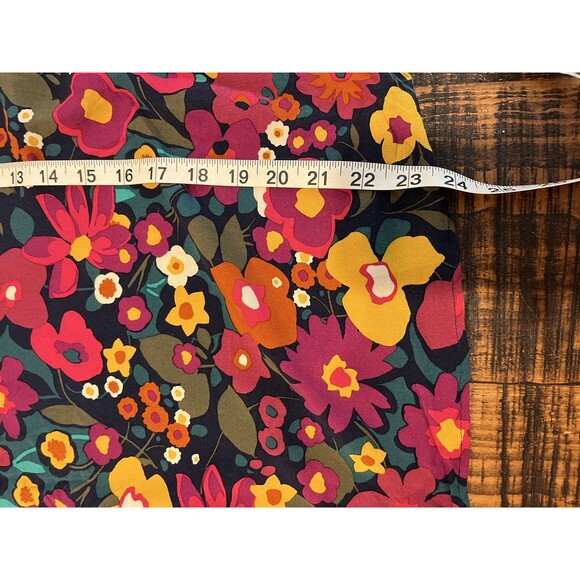 Talbots Shirt Womens Small Multicolor Floral Long Sleeve Button Blouse Rayon Top - Picture 7 of 7